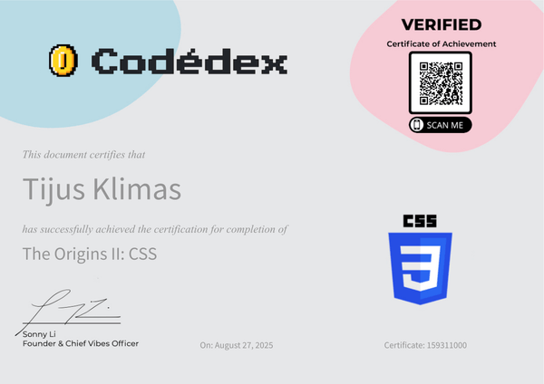 CSS Certificate