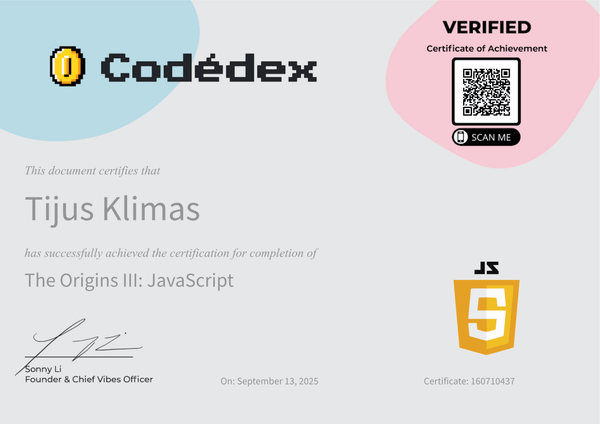 JavaScript Certificate